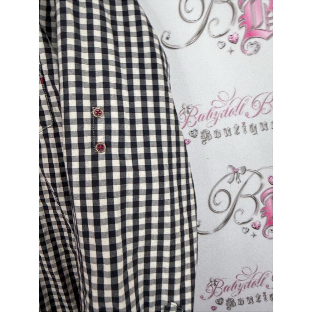 Shirt Black & White Gingham Button-Down Shirt - Picture 5 of 11
